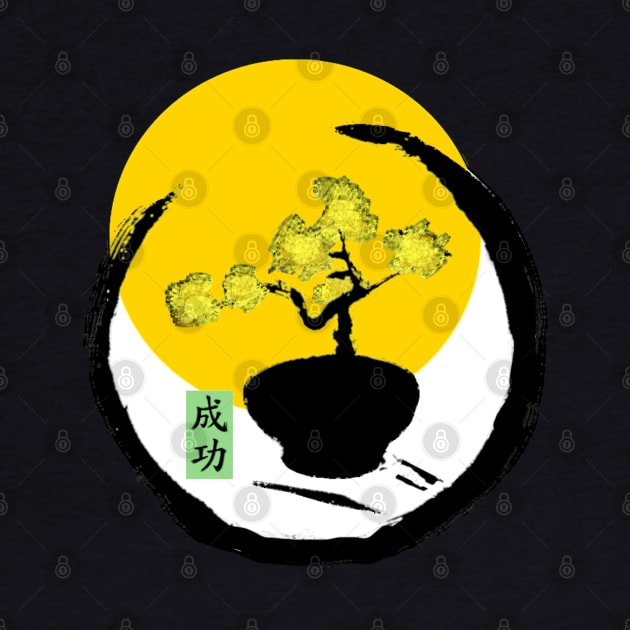 Sumi Bonsai - Enso circle design by Trippy Critters